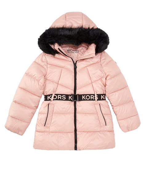 Michael Kors Big Girls Stadium Puffer Jacket with Faux